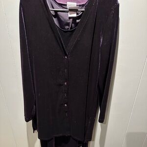 Womens Velour 2 piece dress